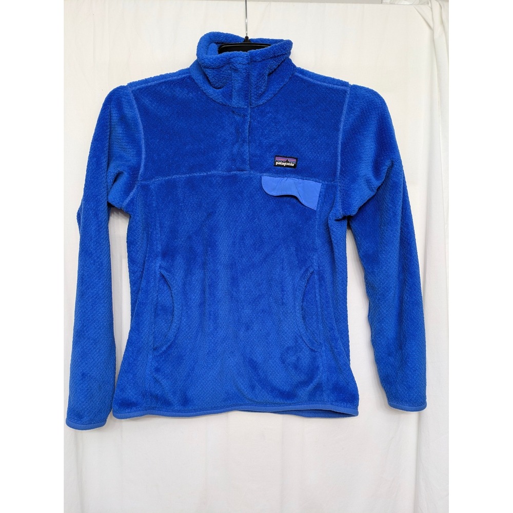 Patagonia Re-Tool Snap-T Fleece Pullover Blue Womens Small 25442 Hand Pockets
